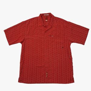 Vintage Marc Ecko Shirt Mens L Large Poppy Red White Geo American Streetwear 90s